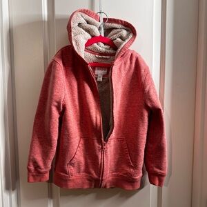 Cat & Jack Cozy Pink Fleece Lined Zip-Up Hoodie